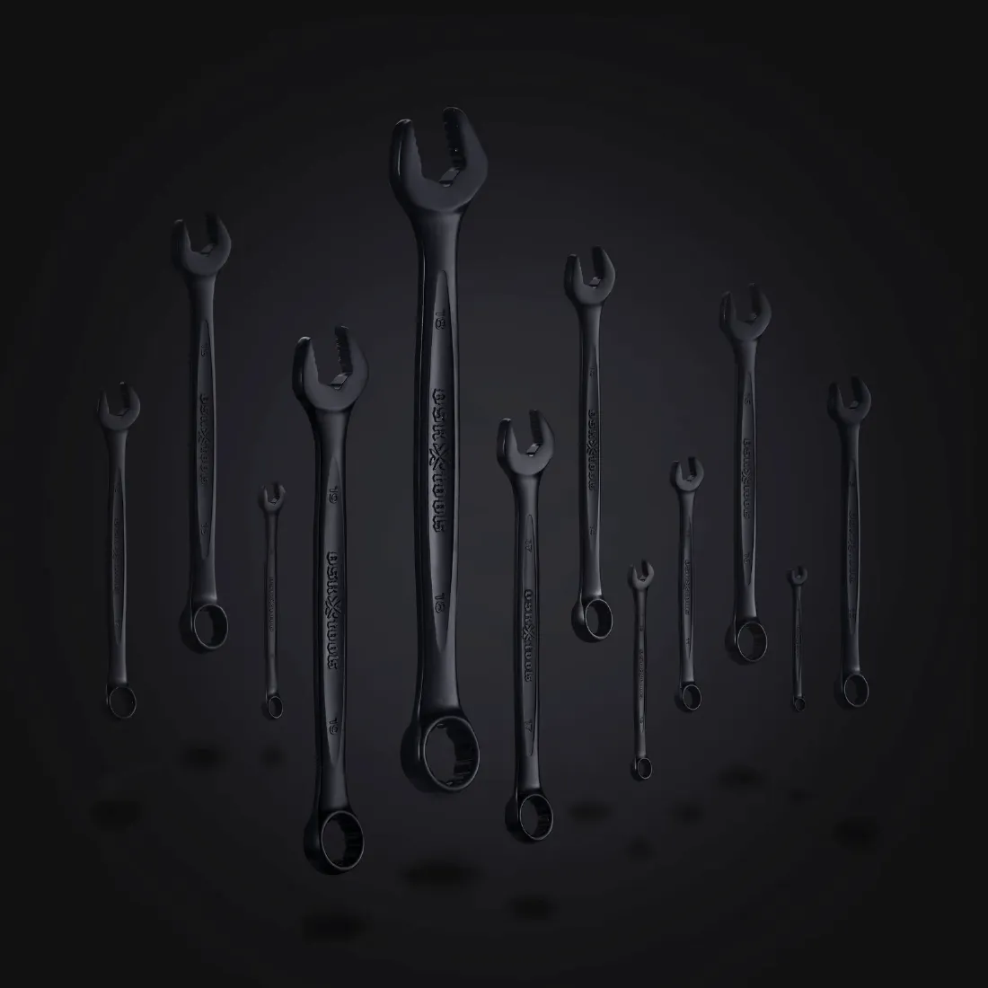 Standard Length Combination AntiSlip Wrench Set 12 Pieces SetOSK ToolsWrench Brand