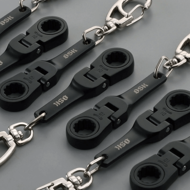 OSK 10mm Flex Ratcheting Wrench Key Chain
