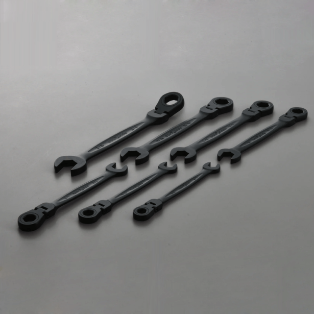 SAE Flex Head Anti-Slip Gear Wrench 7 Pieces Set