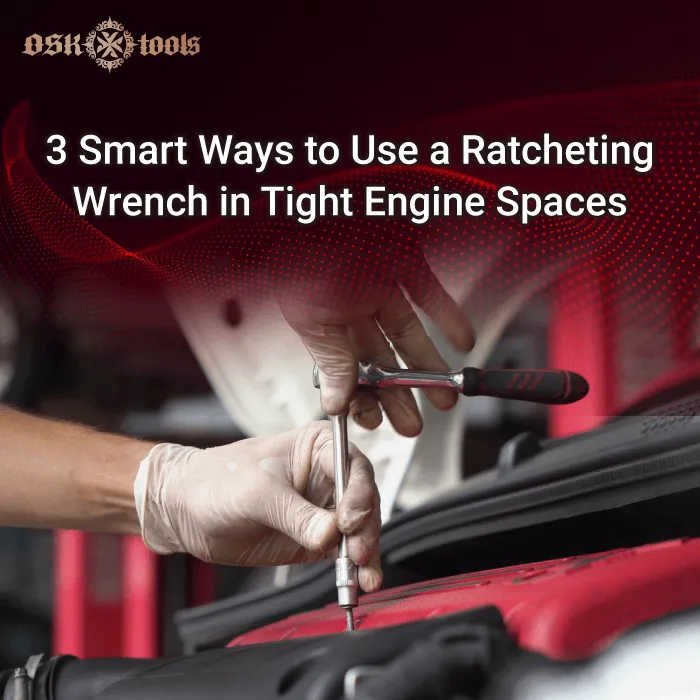 ratcheting wrench in tight engine spaces-ratcheting wrench tight spaces