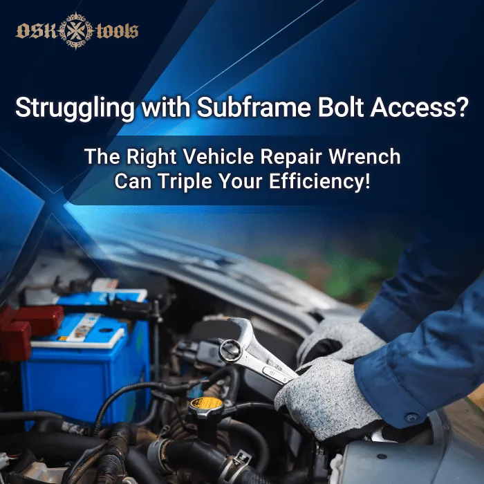 Vehicle repair wrench for subframe bolt access-Vehicle repair wrench