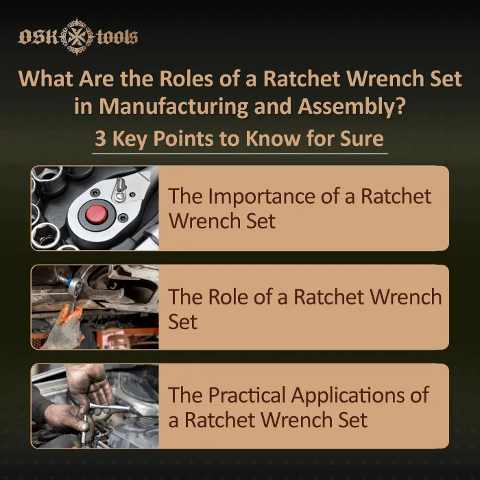 the roles of a ratchet wrench set in manufacturing and assembly-ratchet wrench assembly