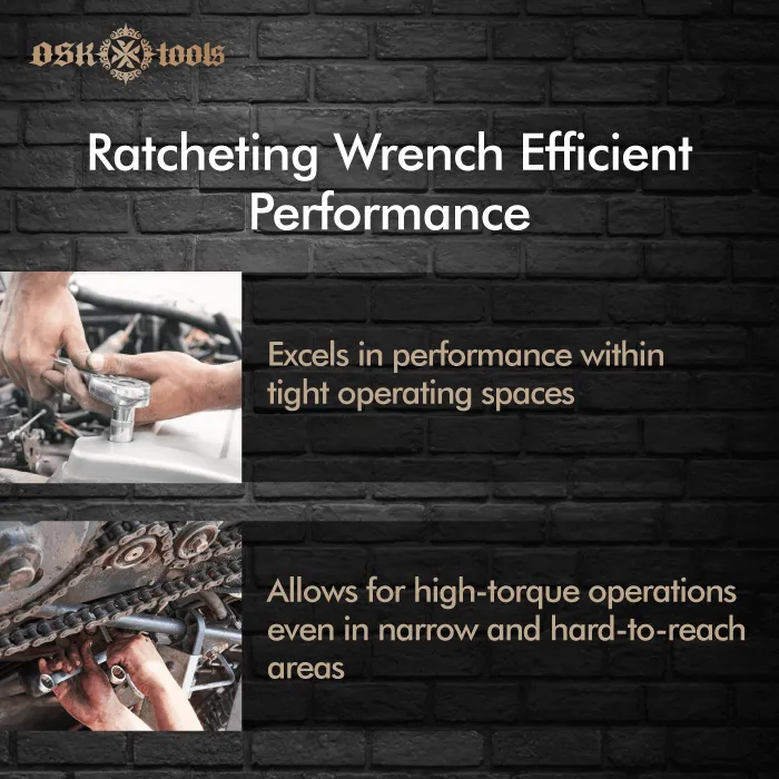 efficient performance-ratcheting wrench use