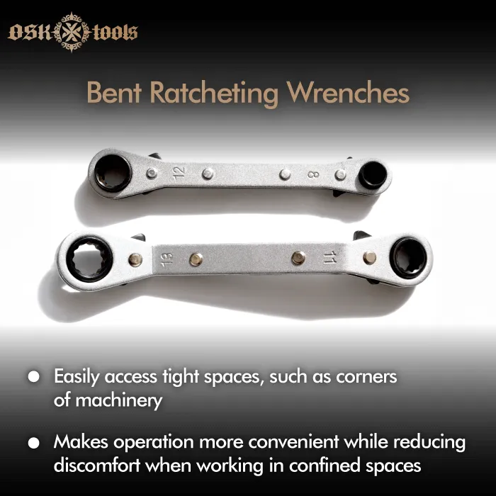 bent ratcheting wrenches-ratcheting wrench for tight spaces