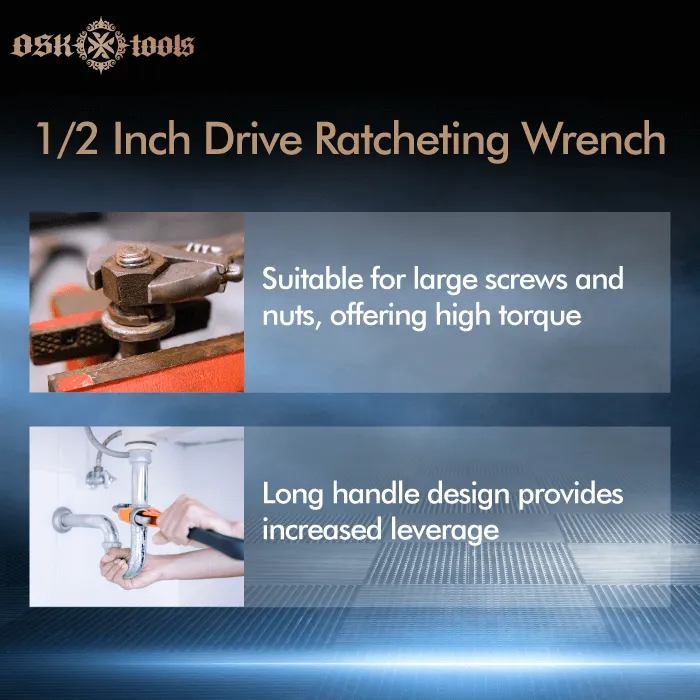 1/2 inch drive ratcheting wrench-ratcheting wrench size