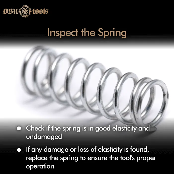 inspect the spring-ratcheting wrench not turning