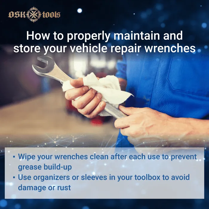 how to maintain and store-motorcycle repair wrench