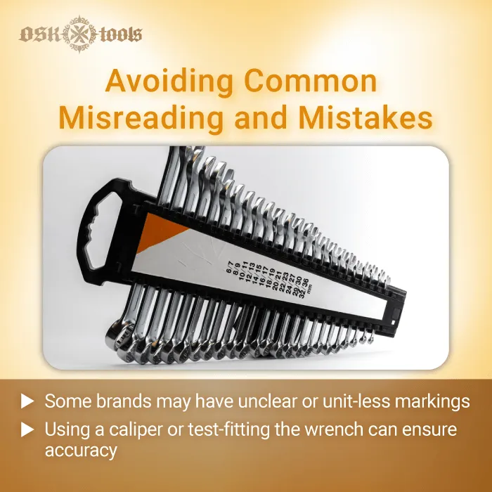 Avoiding Common Misreading and Mistakes-wrench size markings
