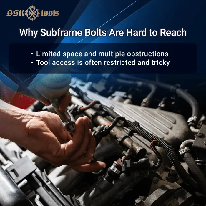 Why Subframe Bolts Are Hard to Reach-Vehicle repair wrench